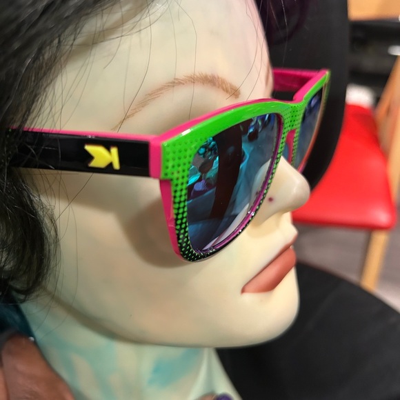 Knockaround Nerf Funky Green and Pink Sunglasses